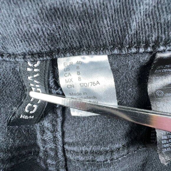 Divided By H&M Mom Jeans High Rise Womens Size 8 Black Five Design Pockets - Picture 5 of 12